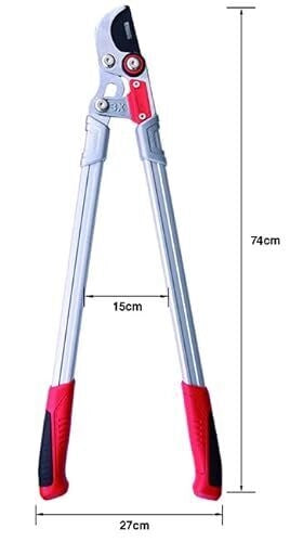 Sandrigarden 6993810 SG-CP10 ERGO EASY Cesoia per potatura 74 cm Lama acciaio al carbonio Taglio 45 mm Sistema 3X colore Nero
