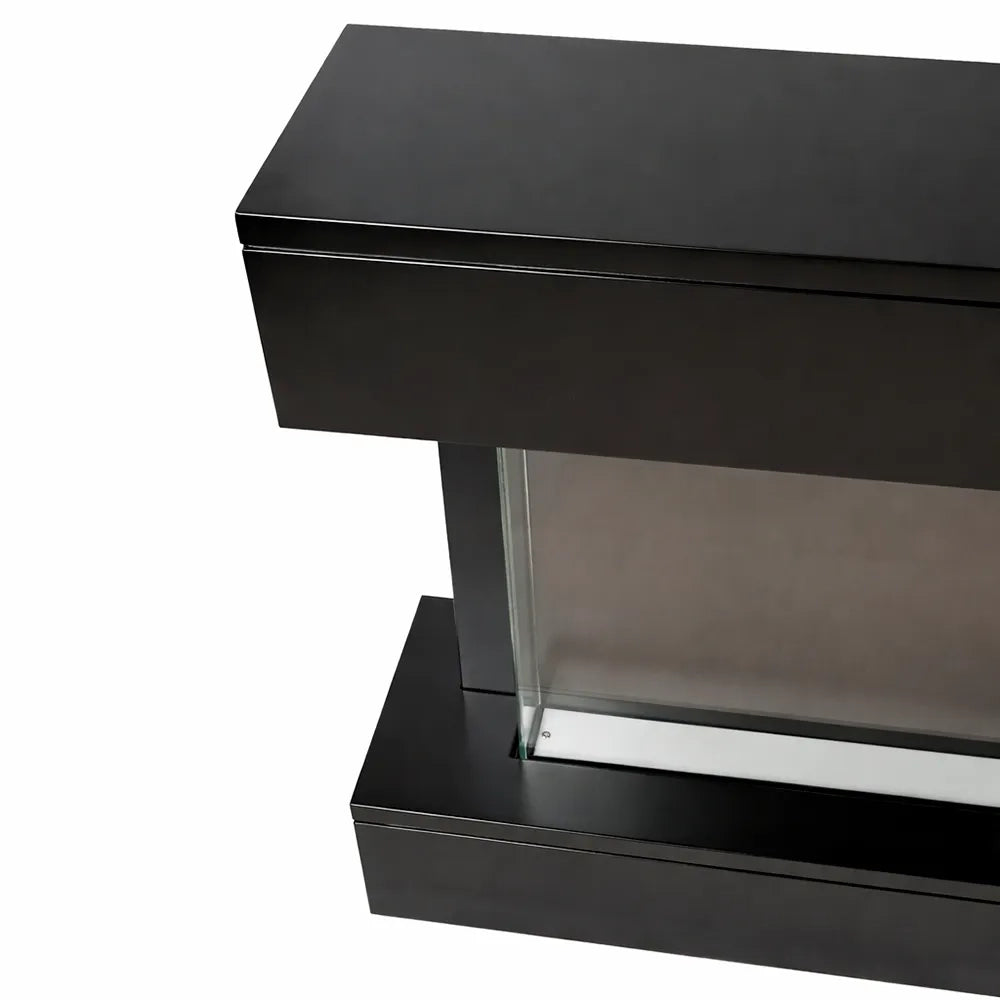 Tempo Style - Camino elettrico a parete e da incasso ALARO ULTRA+ | Stufa ventilata da 750W/1500W a basso consumo (Nero, 152cm)