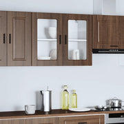Pensile da Cucina con Porta in Vetro Porto Rovere Marrone 854094