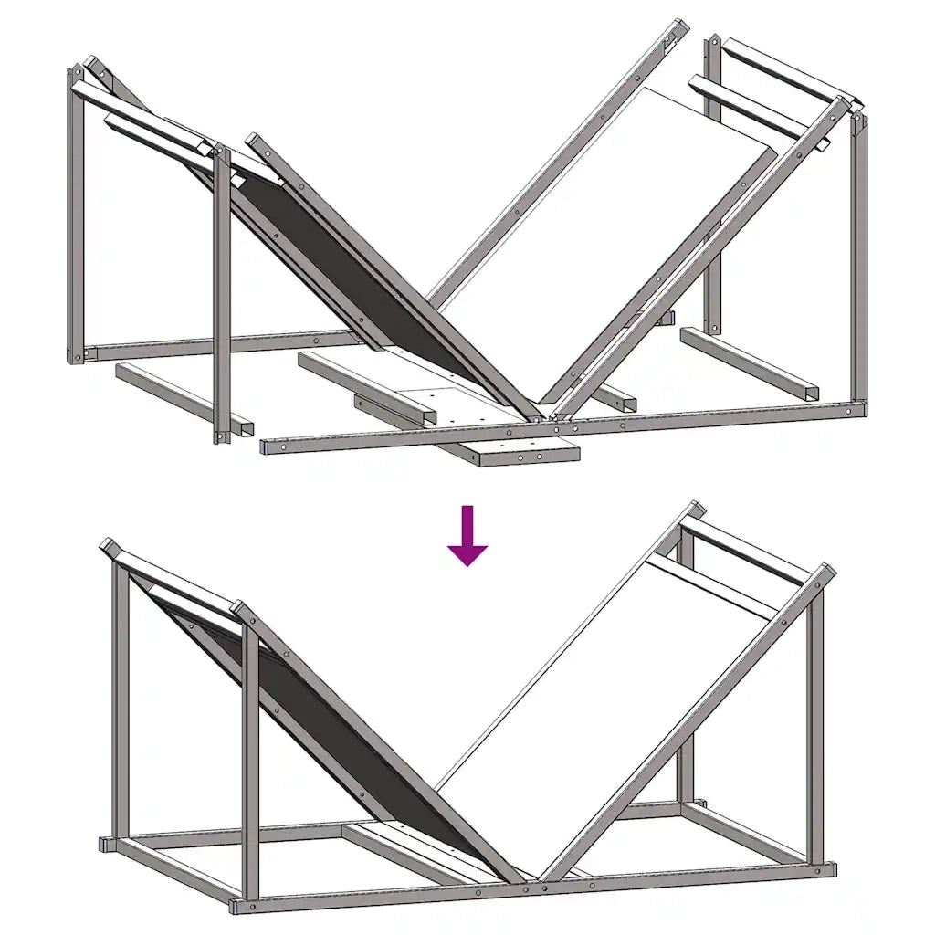 vidaXL Rastrelliera per Legna da Ardere Bianca 70x43x34,5 cm