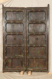 Biscottini Porta portone in legno massello e ferro da interno o da esterno vecchia e antica medievale scorrevole