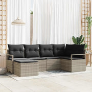 Set di divani 6 pcs Grigio chiaro polyrattan 3346452