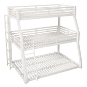 Letto a castello 90×200 cm e 120×200 cm e 140×200 cm con scala e sponde; senza materasso; metallo; bianco