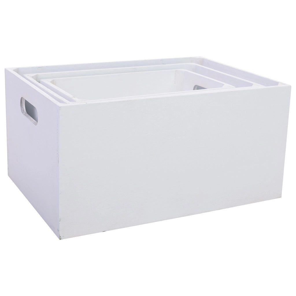 Cassettiera in legno stampata set 3 pz 36x26x18h-31x21x16h-26x16x14h cm