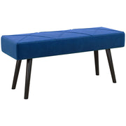 Pouf panca imbottito ¨C Xylo ¨C Blu scuro con struttura in acciaio 100x36x45 cm