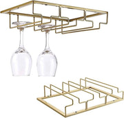 Sostegno per bicchieri da vino, ripiegabile, supporto per bicchieri da vino in acciaio per appendere piatti e coppe alla parete del mobile bar, cucina