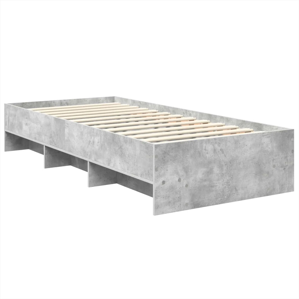Struttura del letto con testiera Grigio cemento 120 x 123 cm