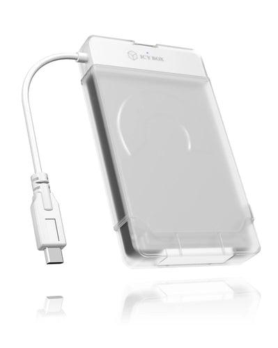 ICY BOX IB-AC703-C Box esterno HDD/SSD Translucent, Bianco 2.5"