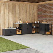 Stoccaggio in cucina con porta Nero 60 x 50 x 92 cm Acciaio