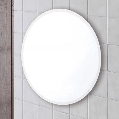 Specchio bagno tondo 50 cm a filo con bisellatura su bordo 2,5 cm