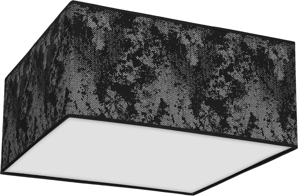 Plafoniera quadrata Satino 40cm nera 2xE27 Milagro