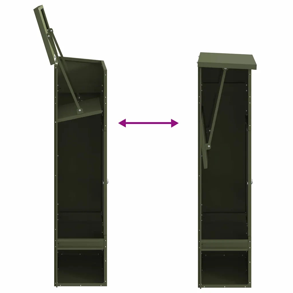Cassetta per pacchi Oliver verde 44,5 x 29 x 110,5 cm Acciaio 874929