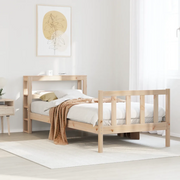 Letto senza Materasso-Struttura Letto 90x190 cm in Legno Massello di Pino 528164