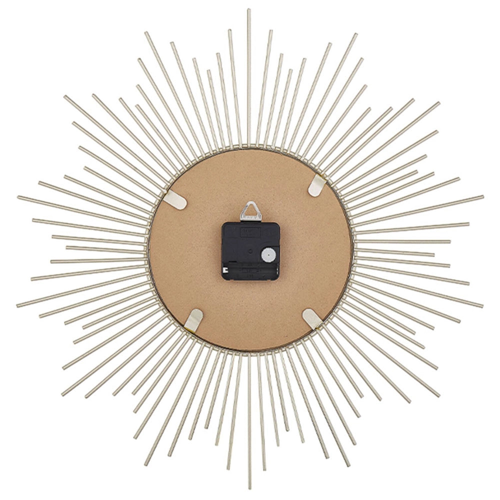 Orologio da parete in metallo MDF dorato e grigio da 45 cm con numeri arabi rotondi decorativi da soggiorno