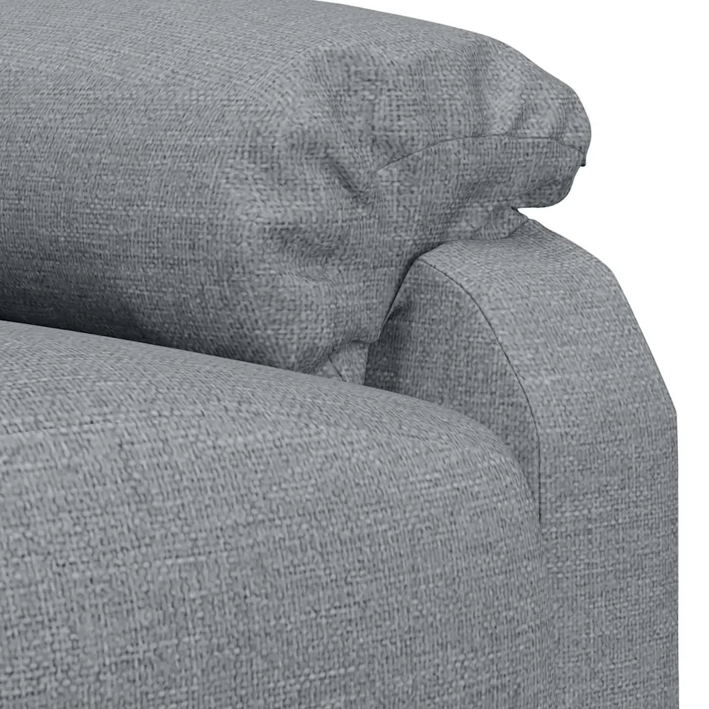 Divano Sedia-Poltrona Reclinabile in Tessuto Grigio Chiaro 952233