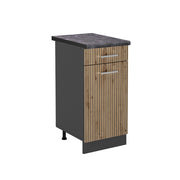 Vicco Mobiletto base per cucina Rovere artigianale 40 cm , PL Antracite