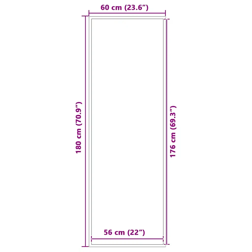 vidaXL Zerbino Grigio 60x180 cm