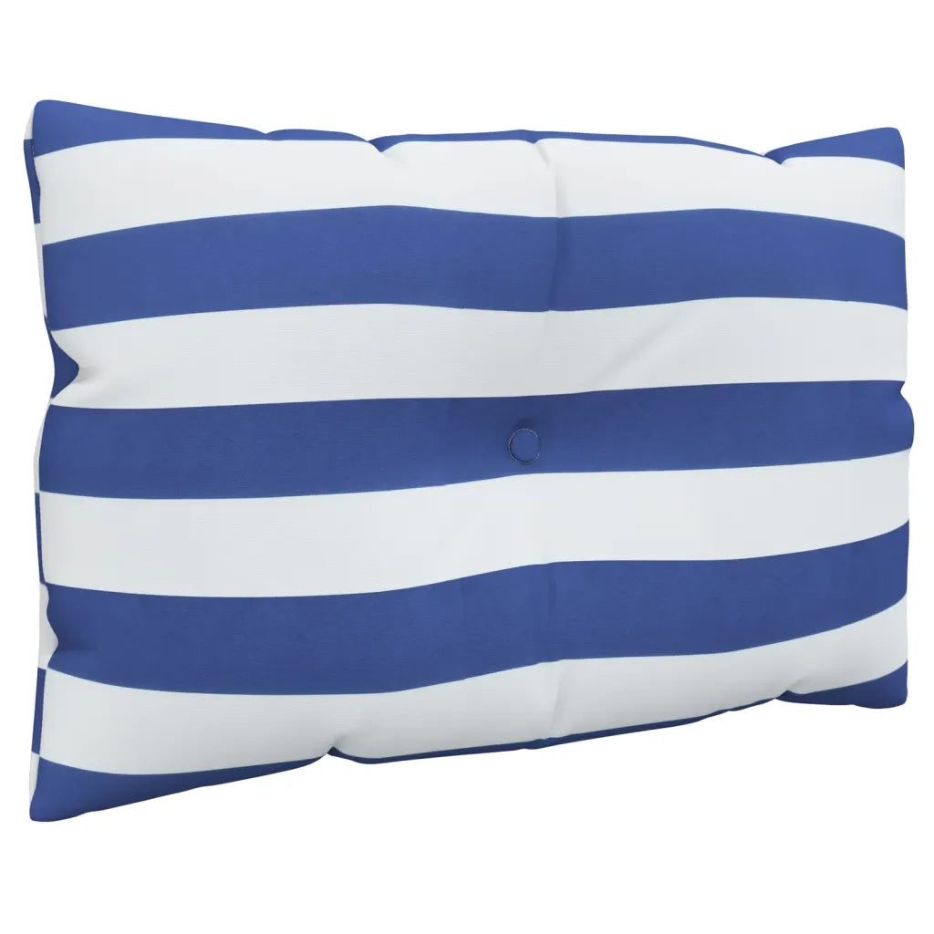 Cuscini per Pallet 3 pz Strisce Blu e Bianche Tessuto Oxford 360871