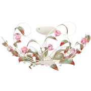 Plafoniera Rose multicolore fiori 5xE14 metallo Luminex
