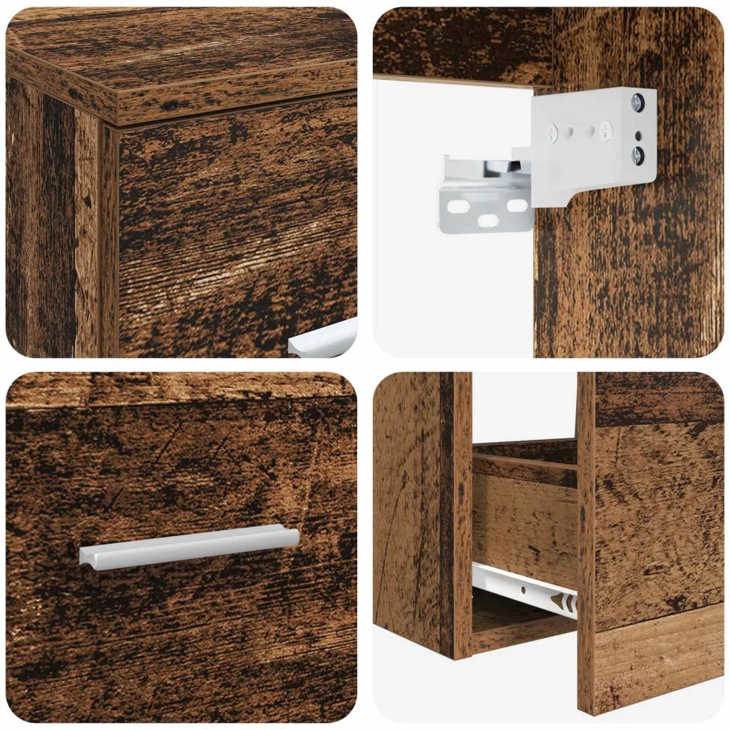 Set di mobili per il bagno 3 pz Legno antico 3405921