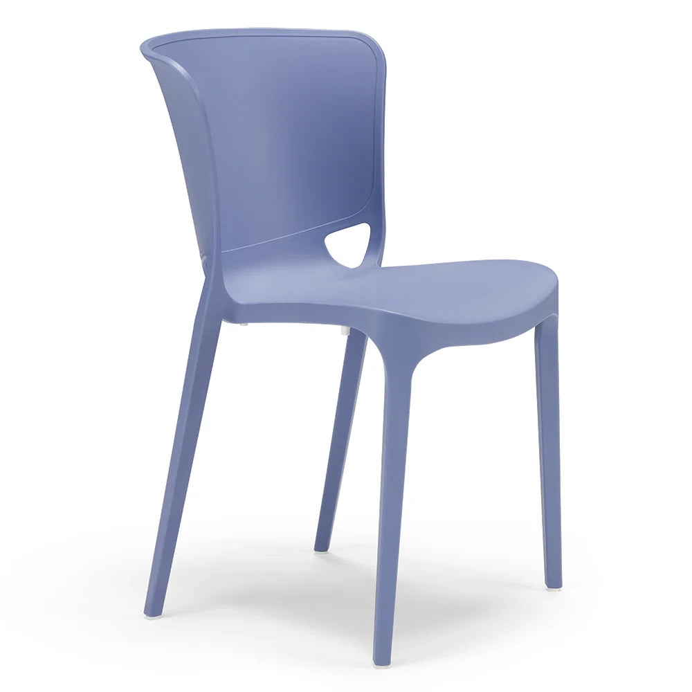 Set 2 sedie in polipropilene JUMBO, 100% MADE IN ITALY, impilabile, resistente ai raggi UV, design moderno, ideale per sala da pranzo, cucina, sala d’attesa, bar, ristoranti o giardino, colore Carta da Zucchero