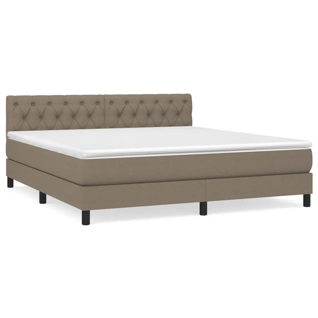 Giroletto a Molle con Materasso Tortora 160x200 cm in Tessuto 3140309