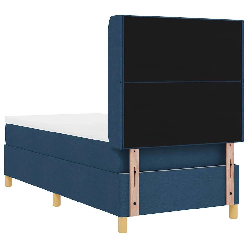 Letto a molle con strisce LED Blu 90 x 200 cm Tessuto 3343678