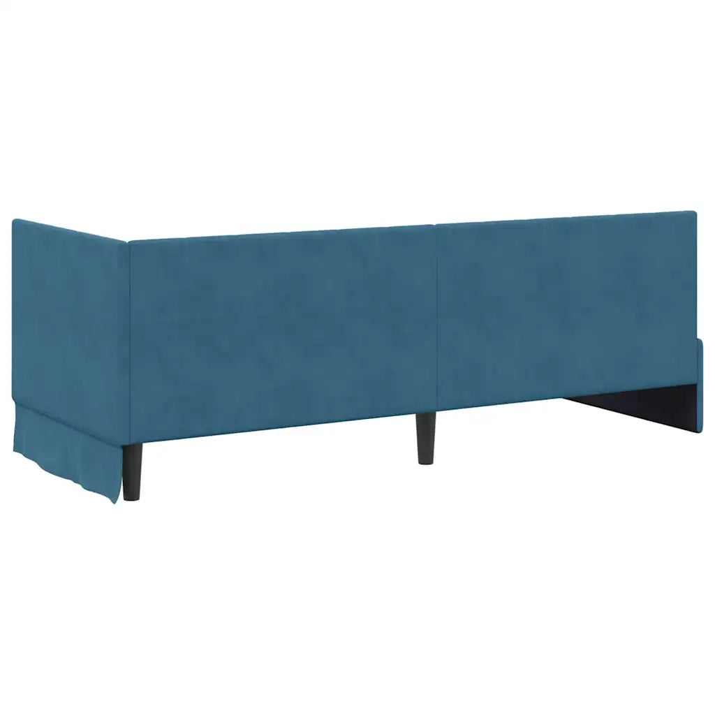 Struttura Letto Angolare con Materasso 2 pcs Blu Velluto 3393837