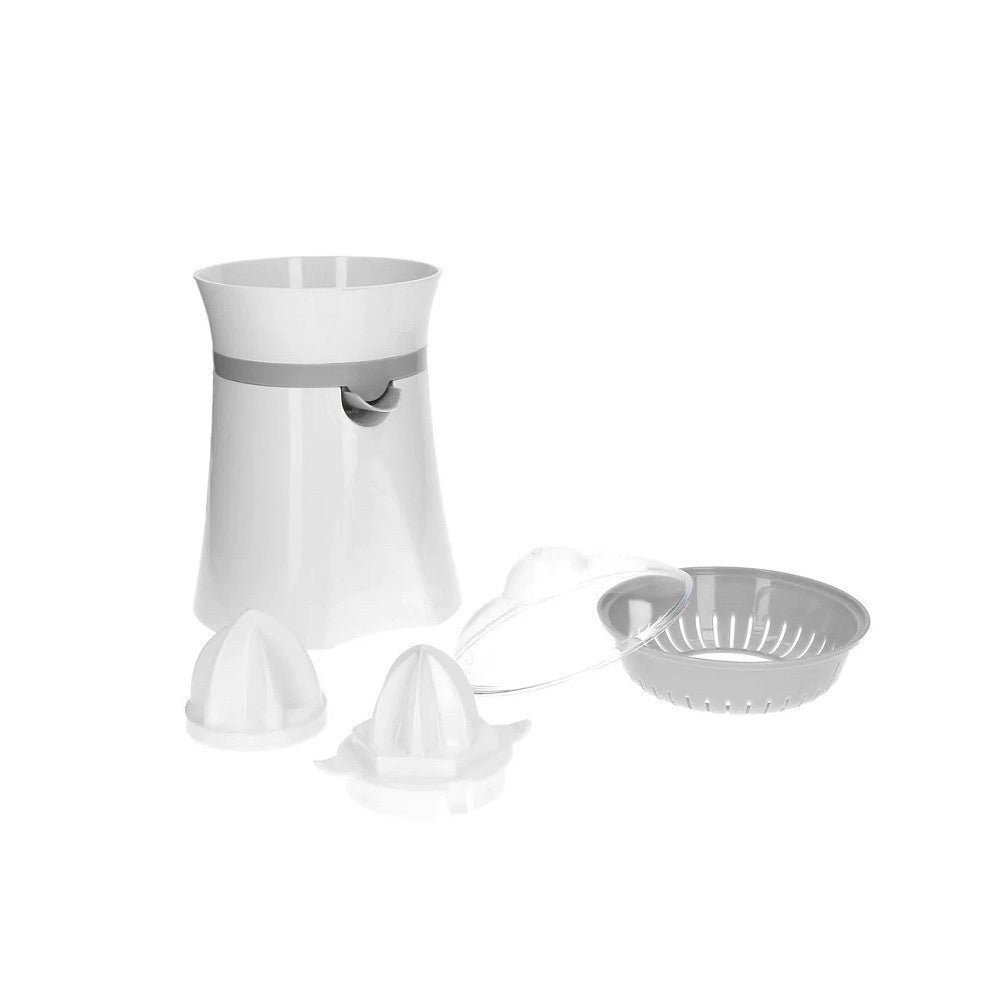 Trade Shop - Spremiagrumi 20w Con Sistema A Pressione Automatico 2 Testine Cestello Filtrante -