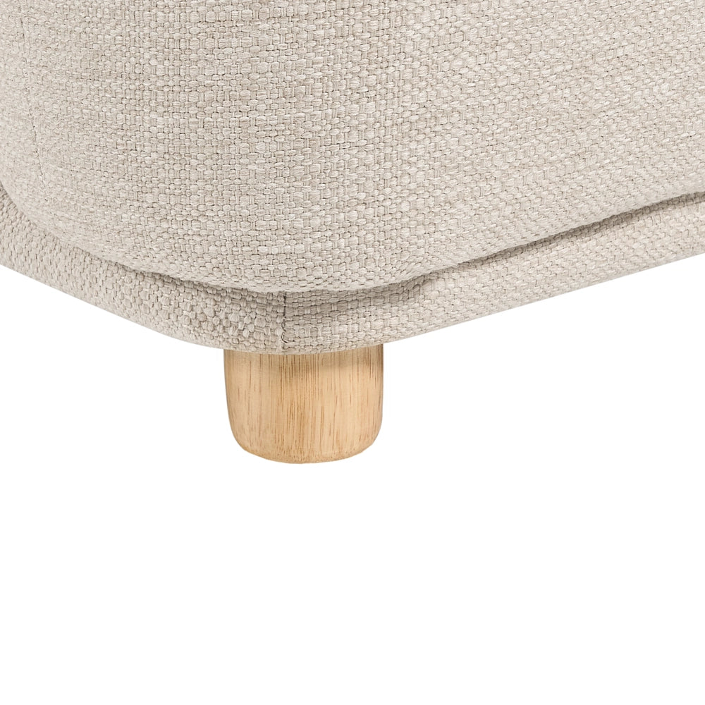 Divano in tessuto Beige chiaro imbottito in poliestere 3 posti con cuscini decorativi Divano da soggiorno