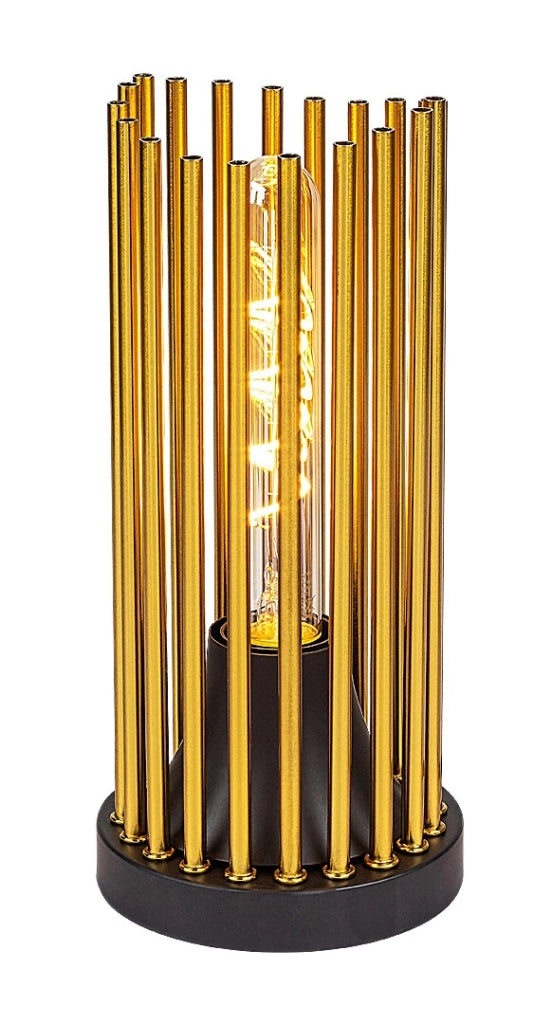 Lampada da tavolo Rabalux Roxas metallo oro/nero E27