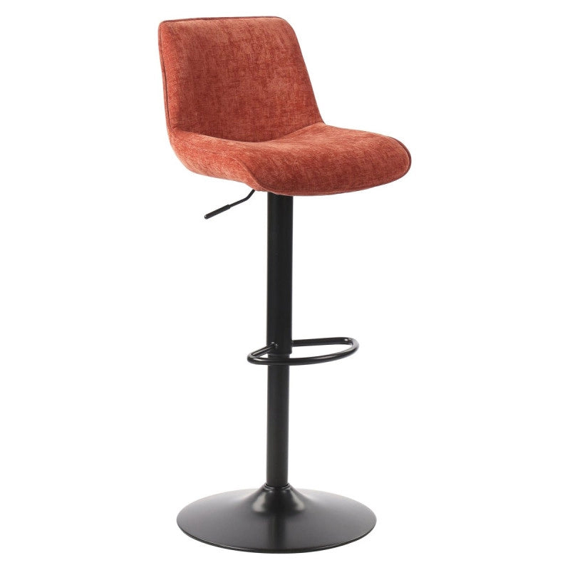 Set di 2 Sgabelli Cindy In Tessuto Mattone 50,5x45x88,5-110cm