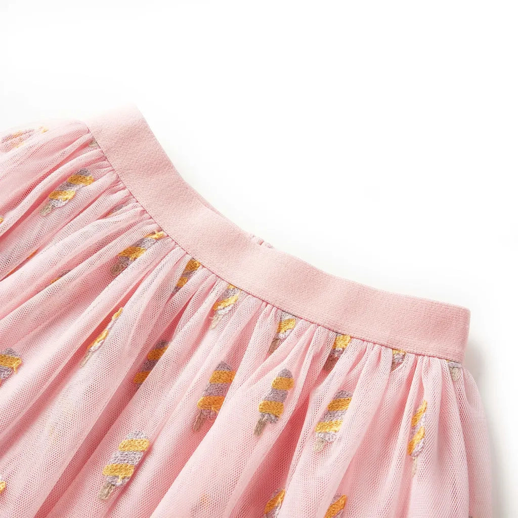 Gonna da Bambina con Tulle Rosa Chiaro 128 CFW8756512