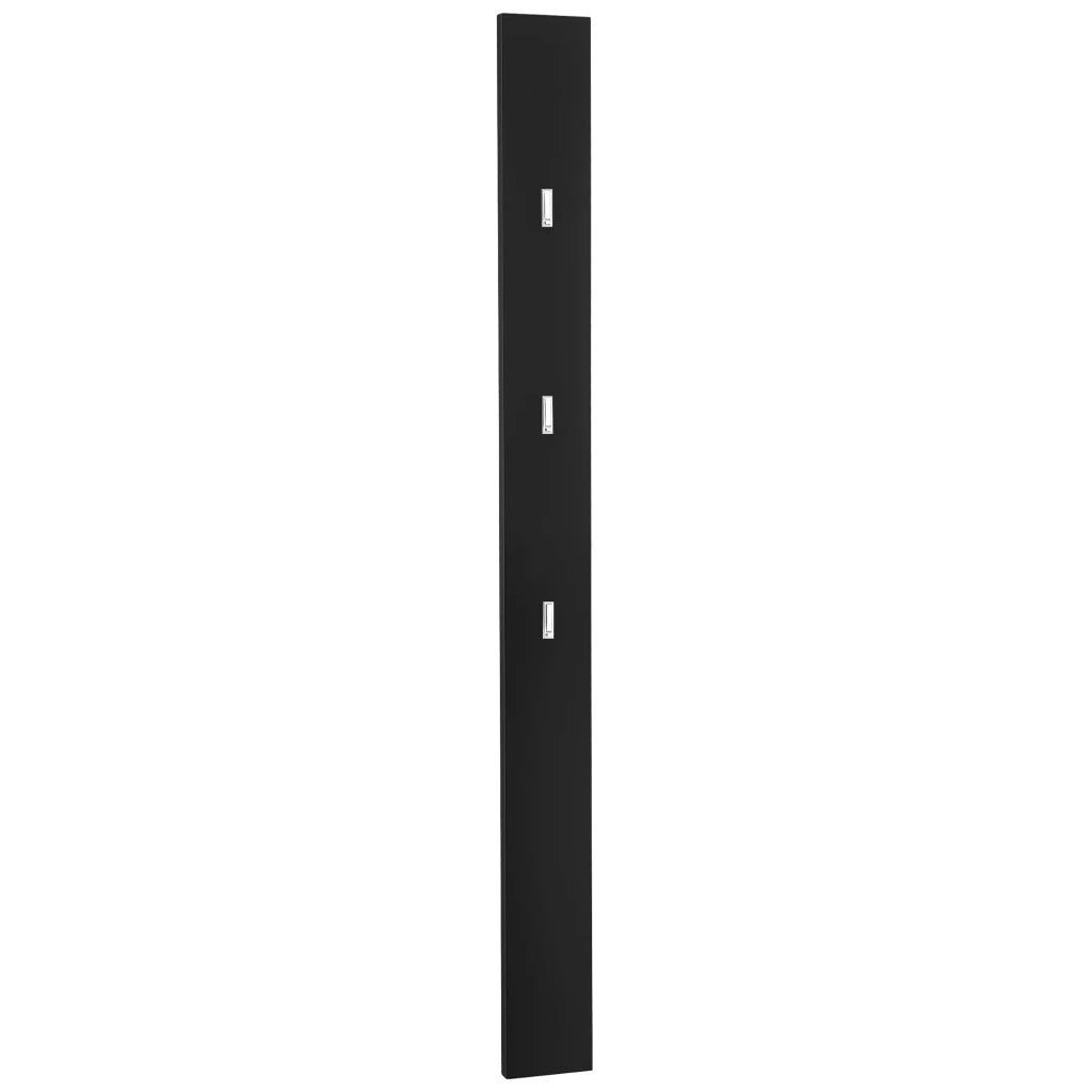 Armadio 170 cm appendiabiti da parete nero pannello a muro 03_0002145