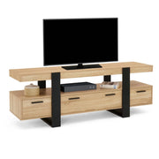 IDMarket - Porta TV PHOENIX 140 cm con cassetti in legno e nero