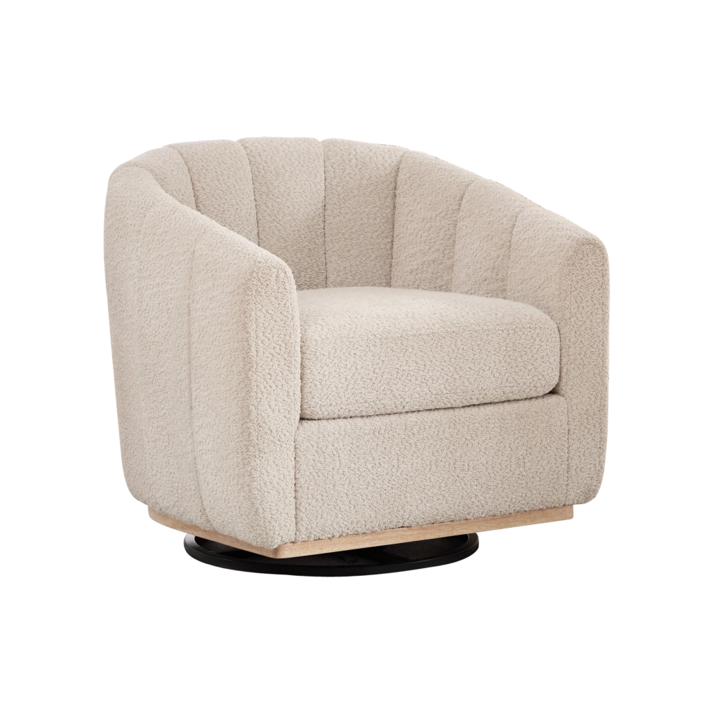 Pouf moderno in chenille - Zephmum- Rotazione 360¡ã decorazione a nappe