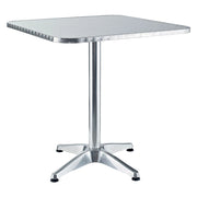 TAVOLO IN ALLUMINIO QUADRO cm 60 x 60 x h 70  - LIF