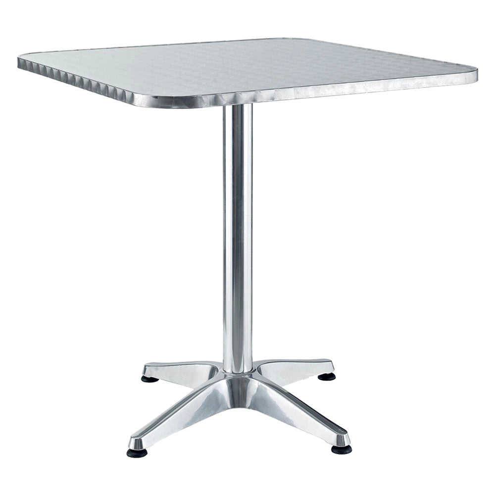 TAVOLO IN ALLUMINIO QUADRO cm 60 x 60 x h 70  - LIF