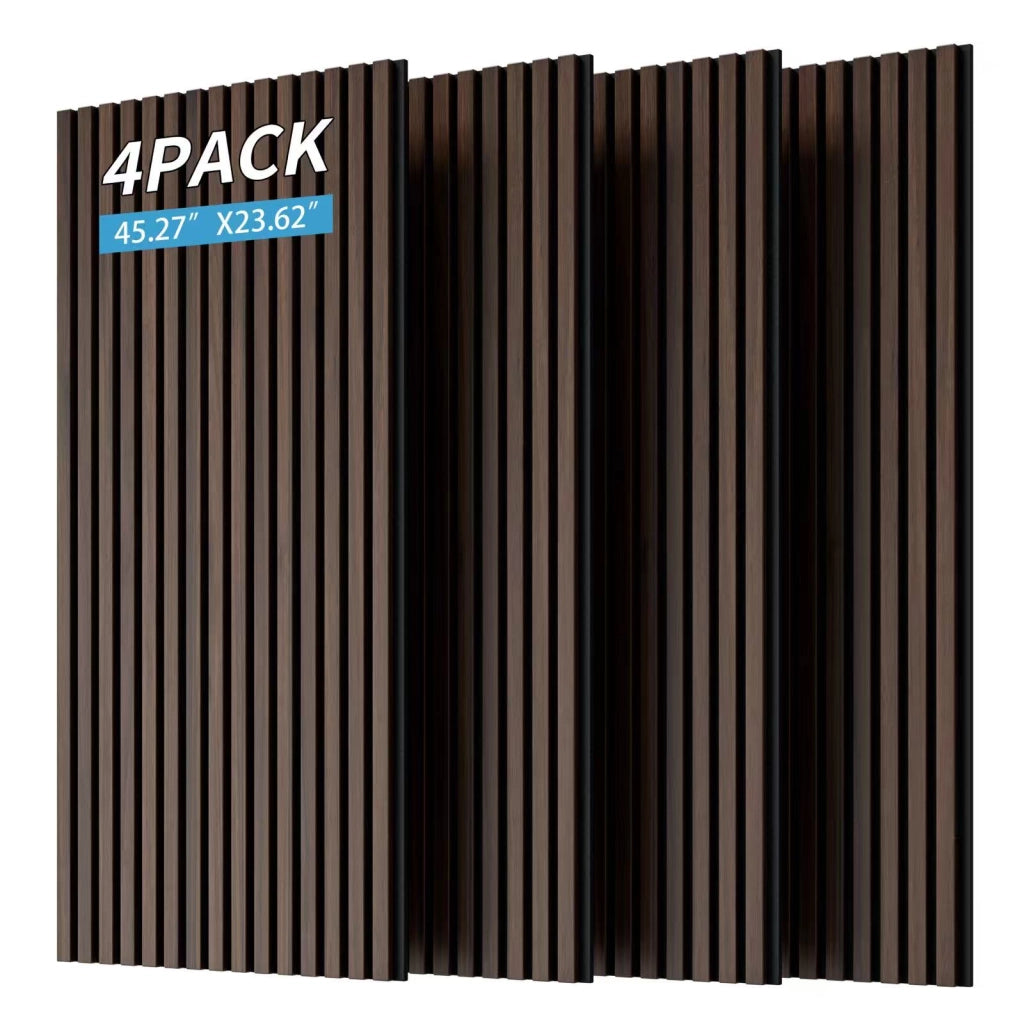 Pannelli Fonoassorbenti a Doghe in Legno 3D ¨C MINIMAL ¨C Noce Scuro 115x60cm