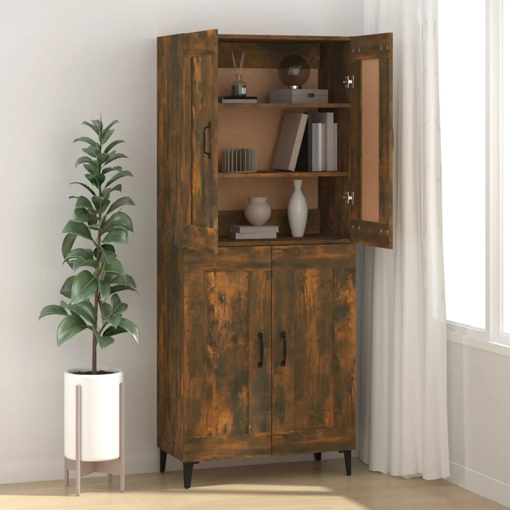 Credenza Rovere Fumo 69,5x34x90 cm in Legno Multistrato cod mxl 18616