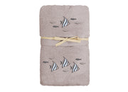 Set Asciugamano Copiola Salvietta Bagno In Spugna 100% Cotone Polinesia - Copiola - Tortora