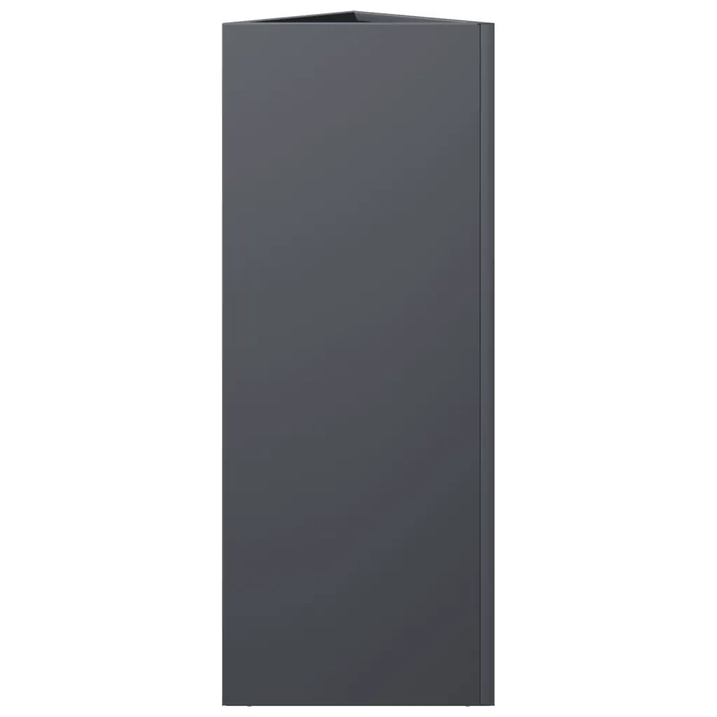 vidaXL Fioriere 2 pz Antracite Triangolari 30x26x75 cm in Acciaio