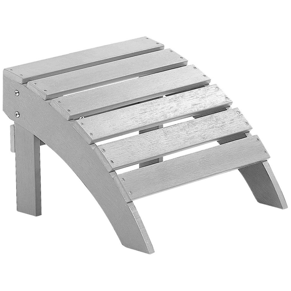 Poggiapiedi da giardino in plastica grigio chiaro in legno resistente agli agenti atmosferici a doghe in stile moderno