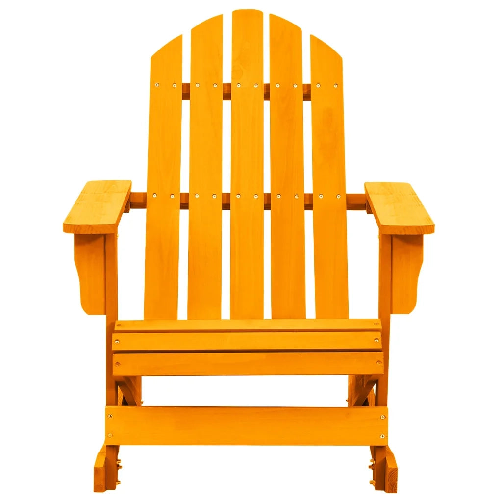 Sedia a Dondolo Giardino Adirondack in Legno di Abete Arancione 315888