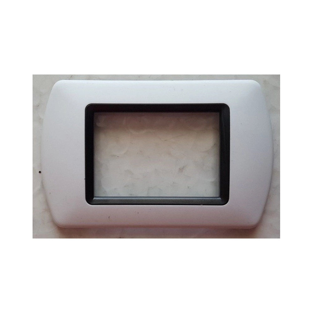Trade Shop - Placchette Placche In Abs Compatibili Per Serie Living International Placca - Bianco Opaco -3 Fori     -