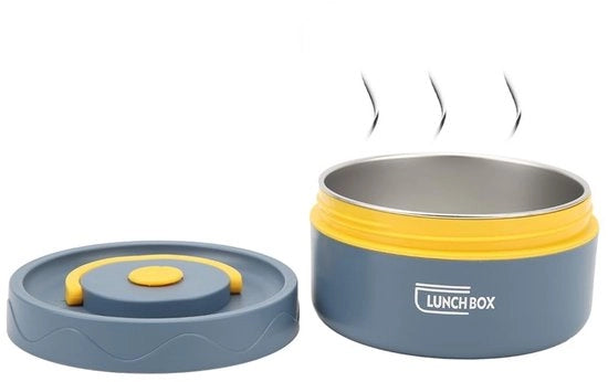 Termos per pranzo - Isolante - Perfetto per la strada - Blu scuro - Adatto per scuola e lavoro - 420ml - 304
