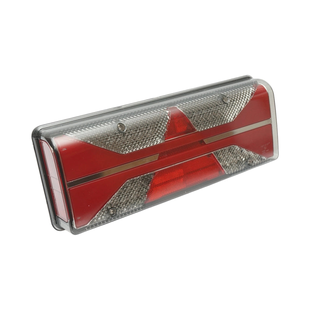 Luce freno posteriore sinistra LED camion 24V, 7 pin ASS2.1+4x2 con illuminazione targa 400x153x88mm
