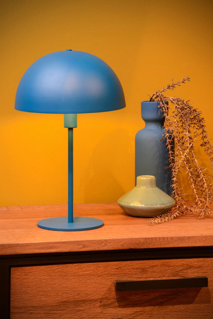 Lampada da tavolo blu eclettica metallo E14 Lucide Siemon