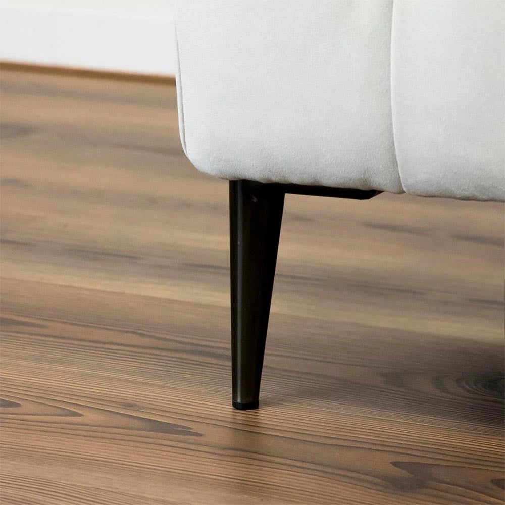 Piede in metallo per mobili e complementi d'arredo Ago17 nickel nero H 17cm.