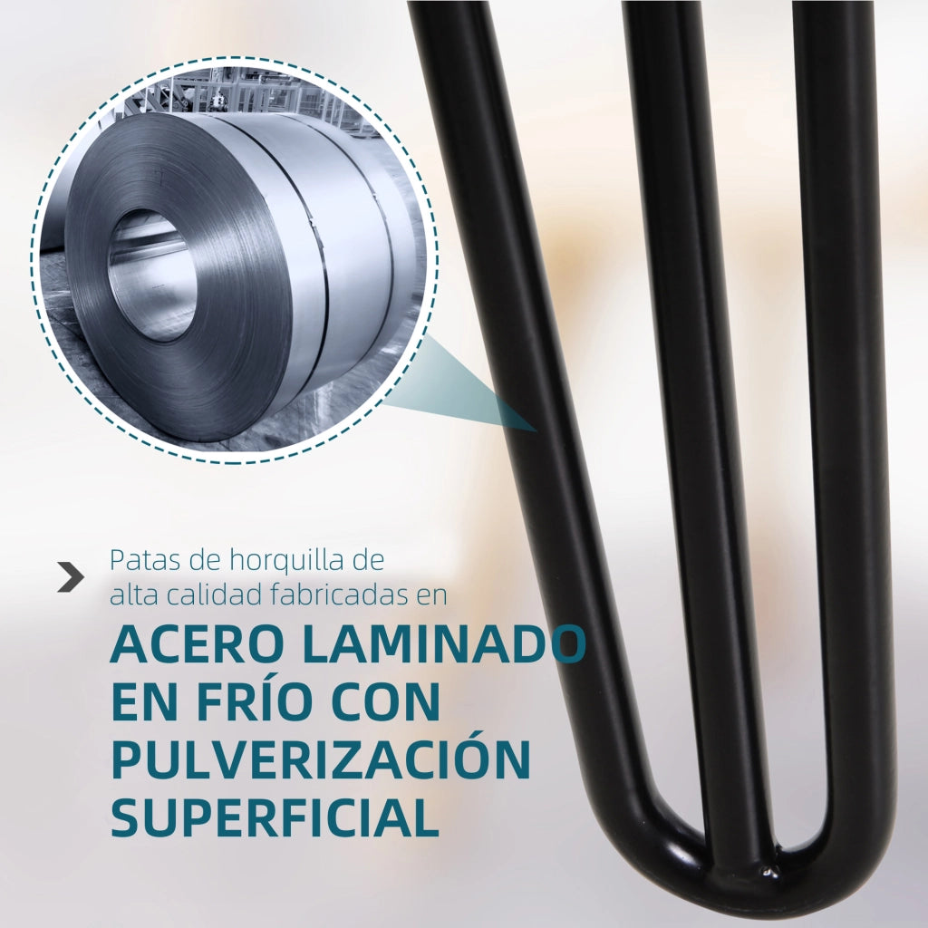 Gambe per Tavolo ¨C zephmum ¨C Nero, Stile Industriale, 12x12x71 cm